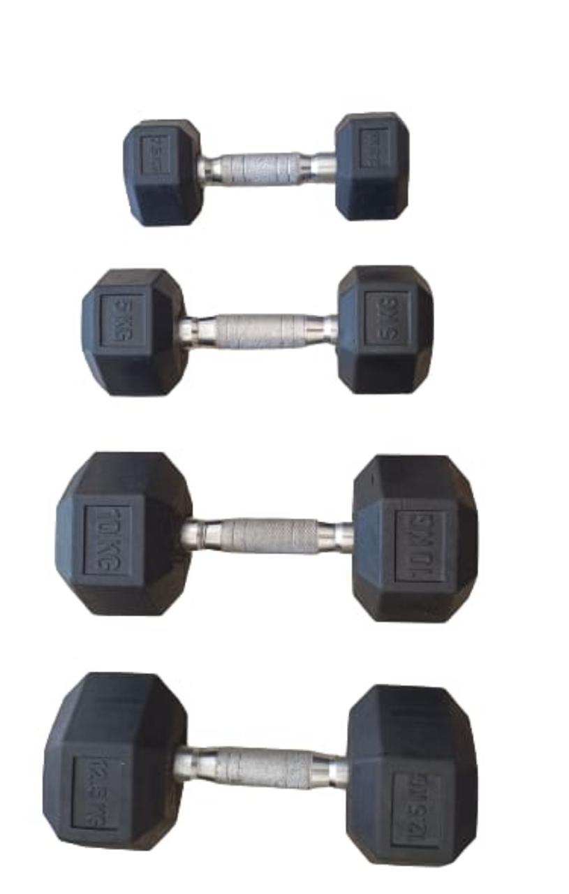 ARJFIT hex rubberised dumbbell