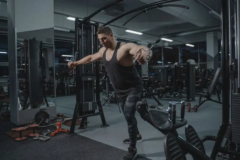 Multi-station gym machine